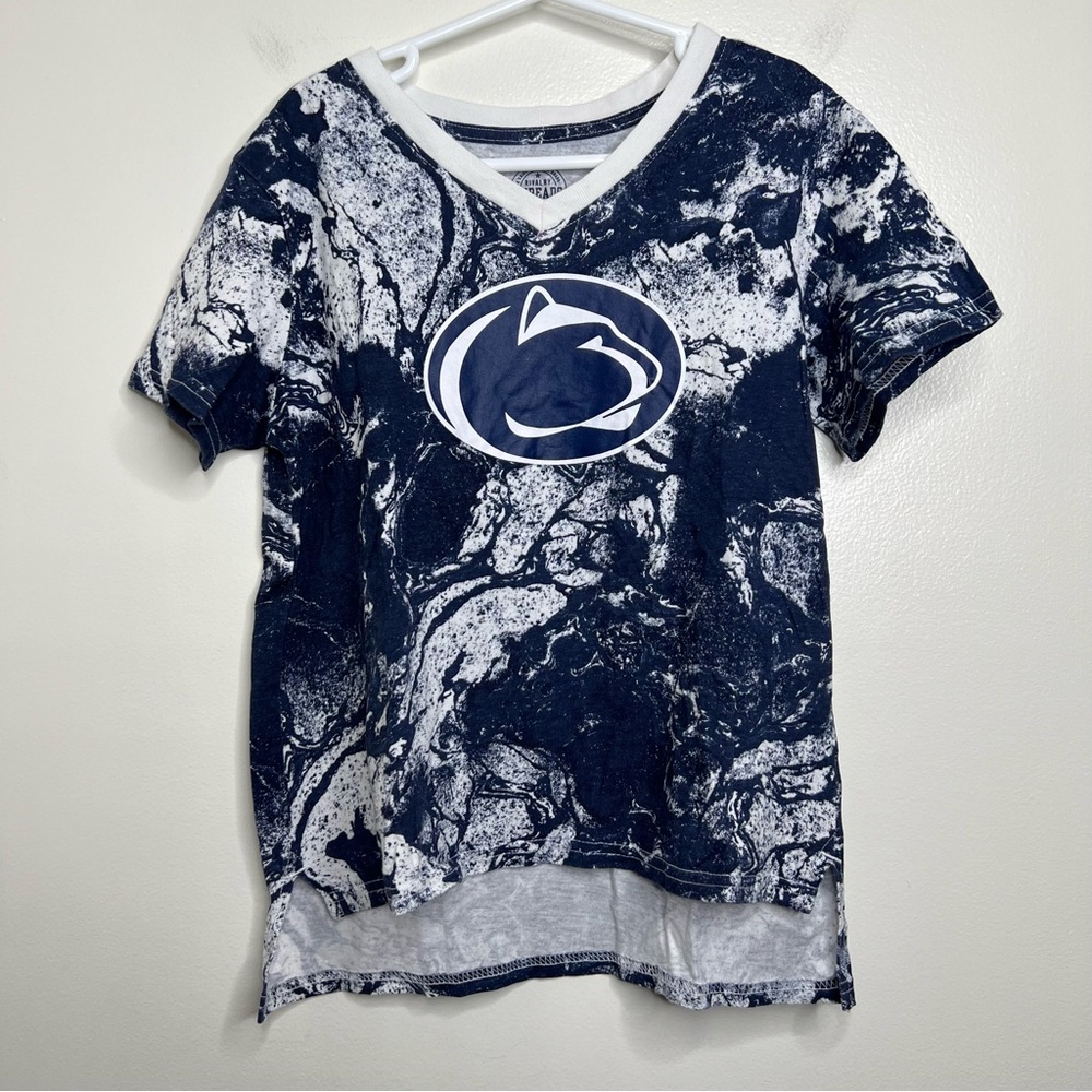 Rivalry Threads Penn State PSU Nittany Lions Blue White Swirled T Shirt Youth L